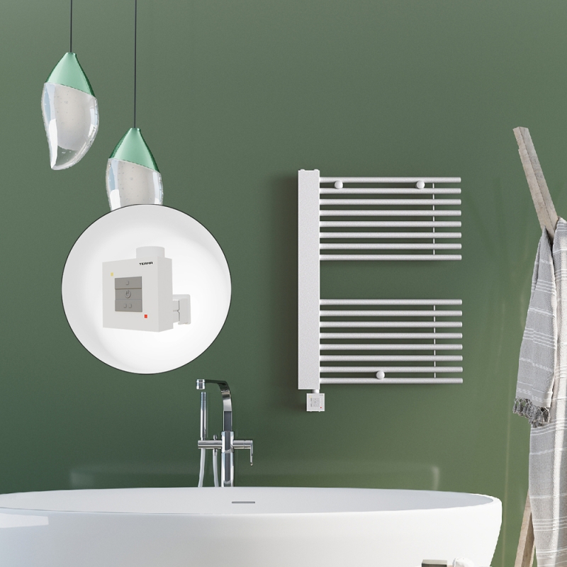 MALE Elektrikli Havlupan 600x800 Beyaz (KTX1 Termostat) 600W Spiral Kablolu - 1MAL06000800B1PEB060-K