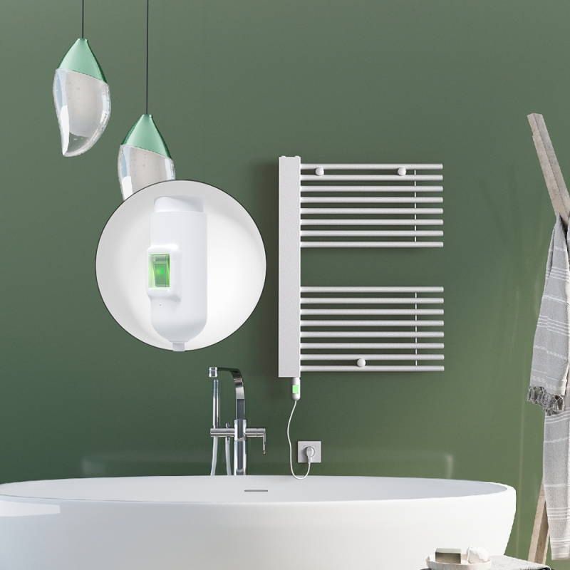 MALE Elektrikli Havlupan 600x800 Beyaz (On/Off Düğmeli) 600W - 1MAL06000800B1PE1060