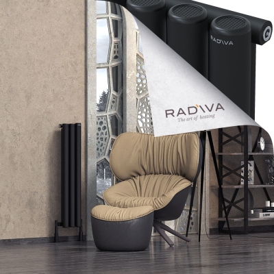 Radiva - Mati Alüminyum Radyatör 1000x218 Siyah (1)