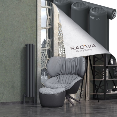 Radiva - Mati Alüminyum Radyatör 1200x218 Koyu Antrasit (1)