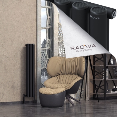 Radiva - Mati Alüminyum Radyatör 1200x218 Siyah