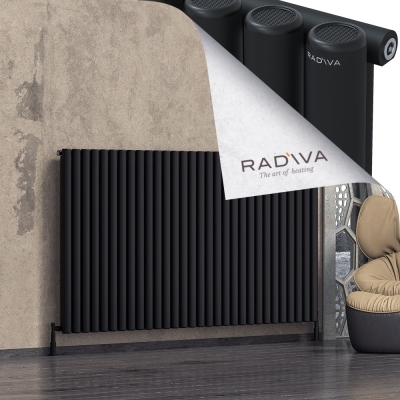 Radiva - Mati Alüminyum Radyatör 1200x2216 Siyah