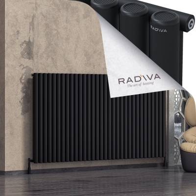 Radiva - Mati Alüminyum Radyatör 1200x2364 Siyah