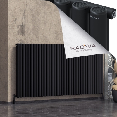 Radiva - Mati Alüminyum Radyatör 1200x2586 Siyah