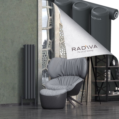 Radiva - Mati Alüminyum Radyatör 1200x292 Koyu Antrasit (1)