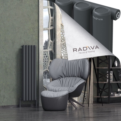 Radiva - Mati Alüminyum Radyatör 1200x366 Koyu Antrasit (1)