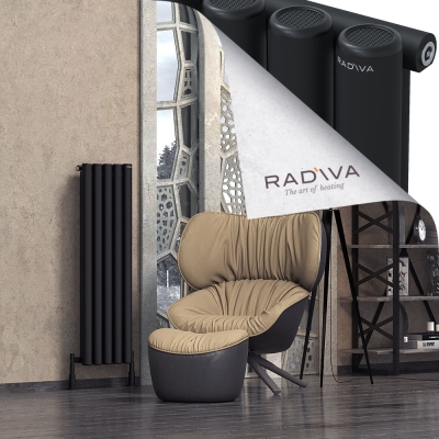 Radiva - Mati Alüminyum Radyatör 1200x366 Siyah