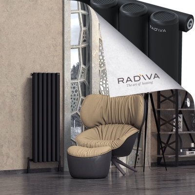 Radiva - Mati Alüminyum Radyatör 1200x440 Siyah (1)