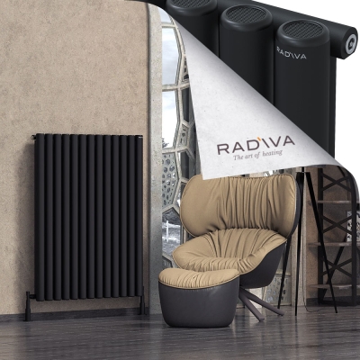 Radiva - Mati Alüminyum Radyatör 1200x958 Siyah