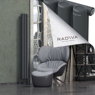 Radiva - Mati Alüminyum Radyatör 1800x218 Koyu Antrasit (1)
