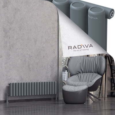Radiva - Mati Alüminyum Radyatör 300x1328 Antrasit