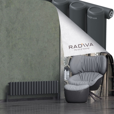 Radiva - Mati Alüminyum Radyatör 300x1402 Koyu Antrasit