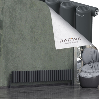 Radiva - Mati Alüminyum Radyatör 300x2068 Koyu Antrasit
