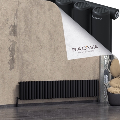 Radiva - Mati Alüminyum Radyatör 400x2290 Siyah (1)