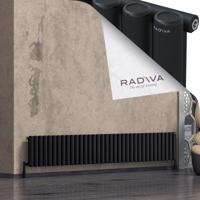 Radiva - Mati Alüminyum Radyatör 400x2586 Siyah (1)
