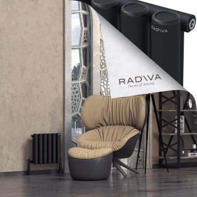 Radiva - Mati Alüminyum Radyatör 400x440 Siyah (1)