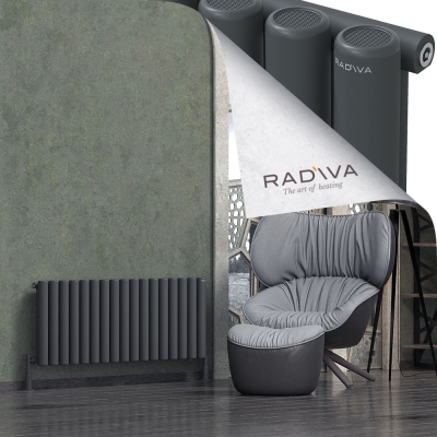 Radiva - Mati Alüminyum Radyatör 500x1254 Koyu Antrasit
