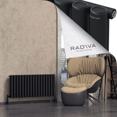 Radiva - Mati Alüminyum Radyatör 500x1254 Siyah - 500