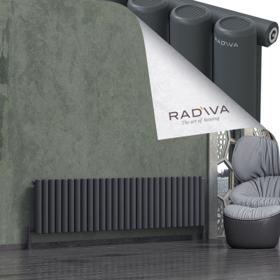 Radiva - Mati Alüminyum Radyatör 500x2068 Koyu Antrasit (1)