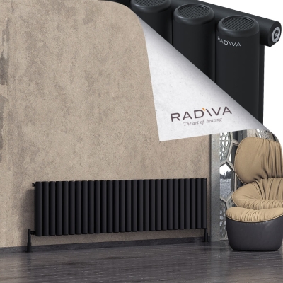 Radiva - Mati Alüminyum Radyatör 500x2068 Siyah