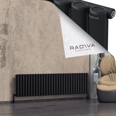 Radiva - Mati Alüminyum Radyatör 500x2142 Siyah (1)