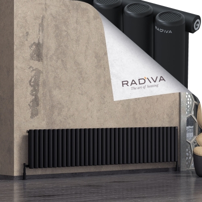 Radiva - Mati Alüminyum Radyatör 500x2586 Siyah (1)