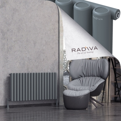 Radiva - Mati Alüminyum Radyatör 600x1254 Antrasit