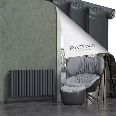 Radiva - Mati Alüminyum Radyatör 600x1254 Koyu Antrasit