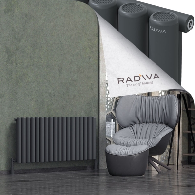 Radiva - Mati Alüminyum Radyatör 600x1328 Koyu Antrasit