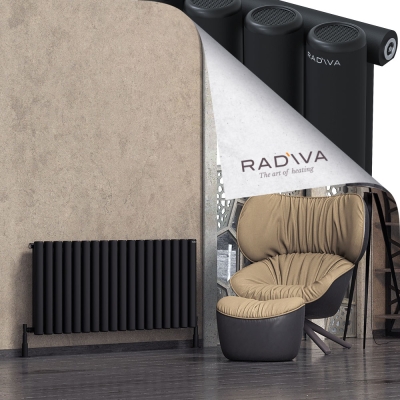 Radiva - Mati Alüminyum Radyatör 600x1328 Siyah