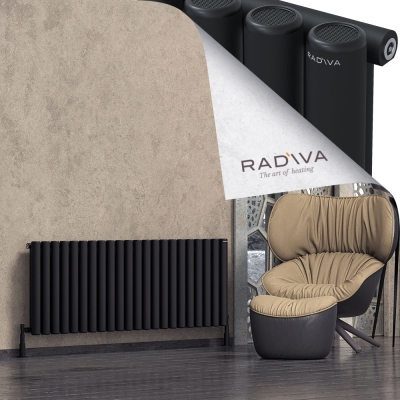 Radiva - Mati Alüminyum Radyatör 600x1624 Siyah