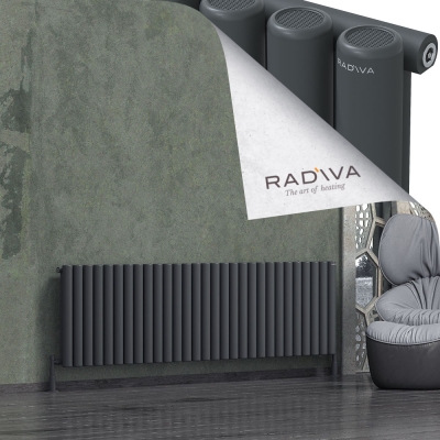 Radiva - Mati Alüminyum Radyatör 600x2142 Koyu Antrasit