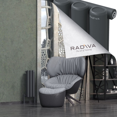 Radiva - Mati Alüminyum Radyatör 600x218 Koyu Antrasit