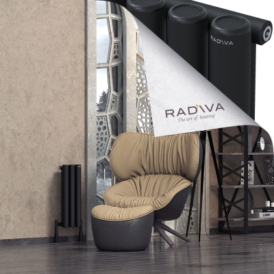 Radiva - Mati Alüminyum Radyatör 600x218 Siyah