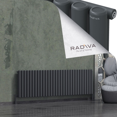 Radiva - Mati Alüminyum Radyatör 600x2216 Koyu Antrasit
