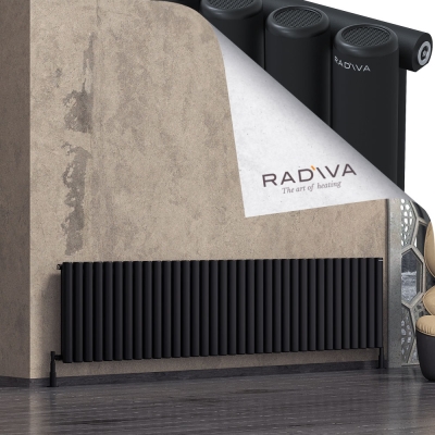 Radiva - Mati Alüminyum Radyatör 600x2586 Siyah (1)