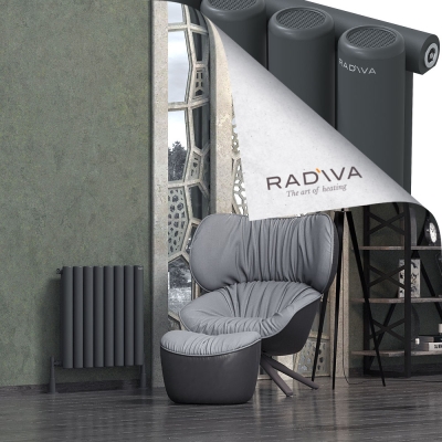 Radiva - Mati Alüminyum Radyatör 600x588 Koyu Antrasit (1)