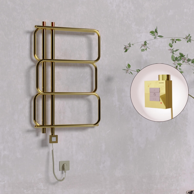 MATSU Elektrikli Havlupan 540x884 Altın (KTX1 Termostat) 200W Spiral Kablolu - 1MAT05400884K2PEB020-K