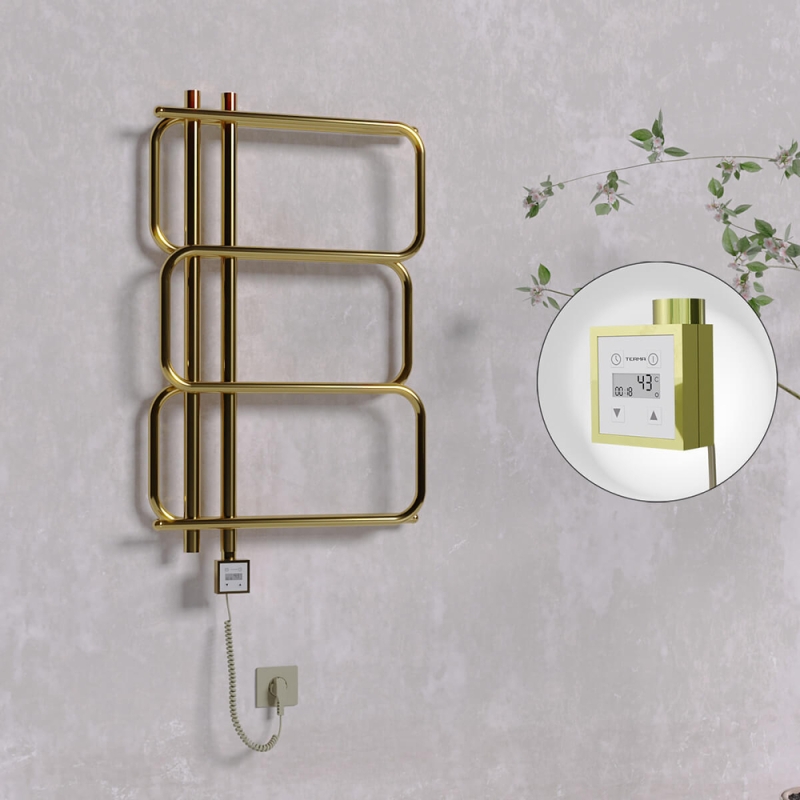 MATSU Elektrikli Havlupan 540x884 Altın (KTX3 Termostat) 200W Spiral Kablolu - 1MAT05400884K2PE7020-K