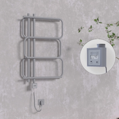 Radiva - MATSU Elektrikli Havlupan 540x884 Antrasit (KTX3 Termostat) 300W Spiral Kablolu