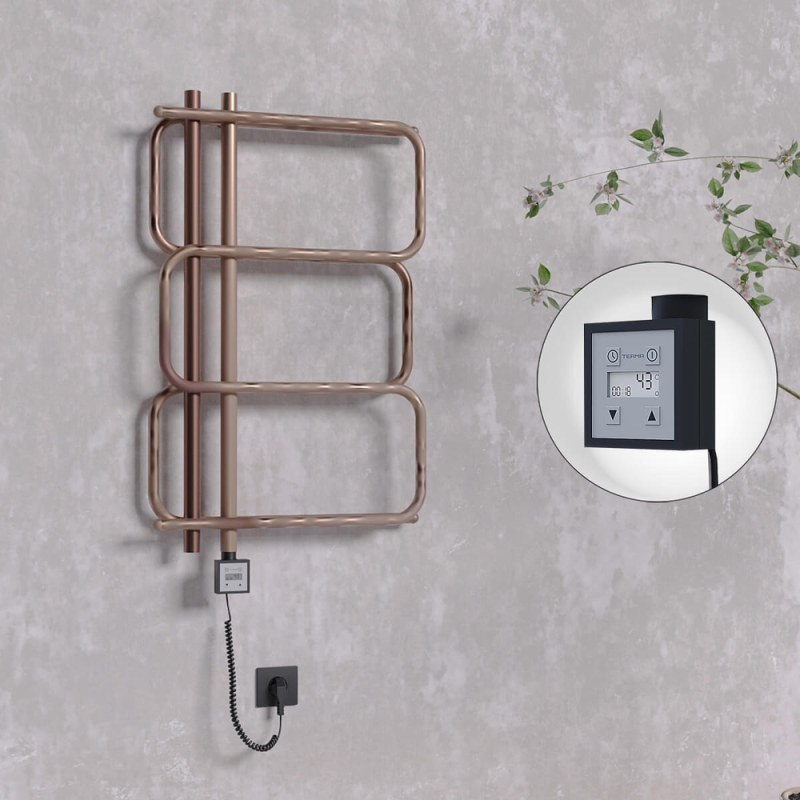 MATSU Elektrikli Havlupan 540x884 Bakır Eskitme (KTX3 Termostat) 200W Spiral Kablolu - 1MAT05400884K3PE7020-K