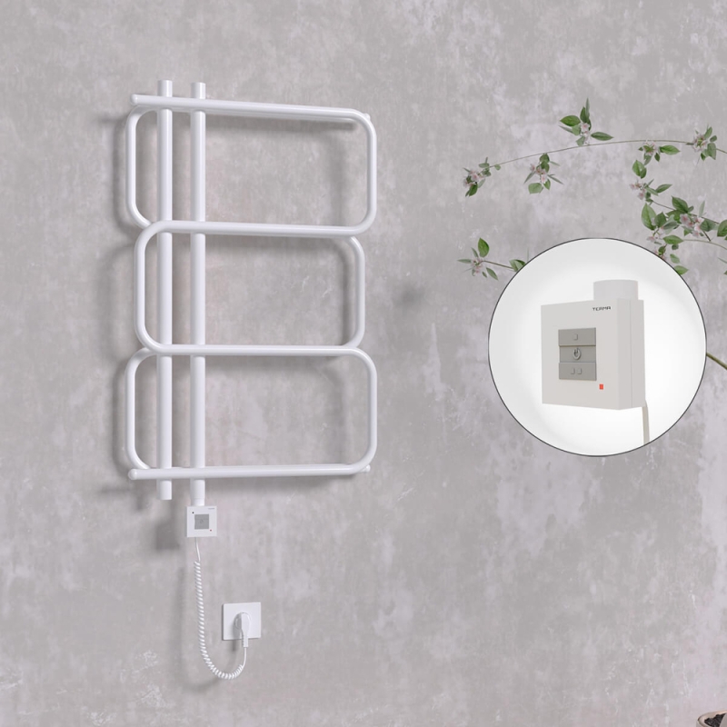 MATSU Elektrikli Havlupan 540x884 Beyaz (KTX1 Termostat) 300W Spiral Kablolu - 1MAT05400884B1PEB030-K