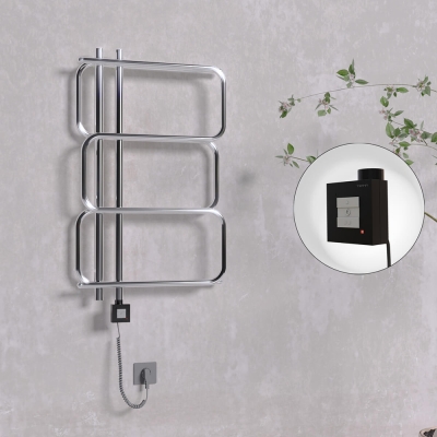 Radiva - MATSU Elektrikli Havlupan 540x884 Krom (KTX1 Termostat) 200W Spiral Kablolu