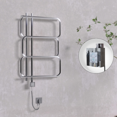 Radiva - MATSU Elektrikli Havlupan 540x884 Krom (KTX4 Termostat) 200W Spiral Kablolu