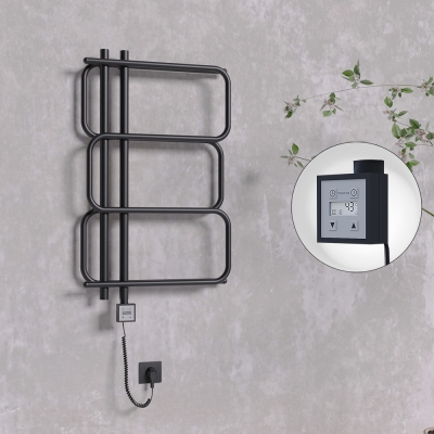 Radiva - MATSU Elektrikli Havlupan 540x884 Siyah (KTX3 Termostat) 300W Spiral Kablolu (1)