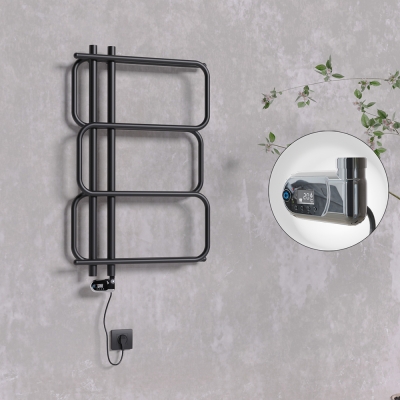 Radiva - MATSU Elektrikli Havlupan 540x884 Siyah (Thesis Termostat) 300W