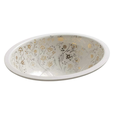 KOHLER - Kohler Lavabo Tezgah Altı Mille Fleurs Oval Lavabo - 1