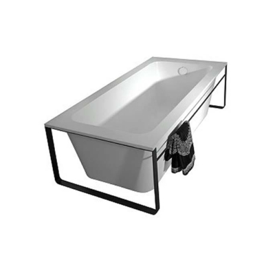 Systempool - Systempool Modül Krion Siyah Ayaklı Beyaz Küvet - 0