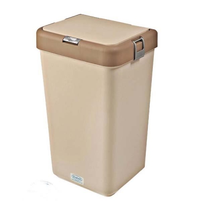 MOTEK - Motek Çamaşır Sepeti Tekli Bej - Kahve - Gri 40 Litre 35 x 28 x 58,5 cm
