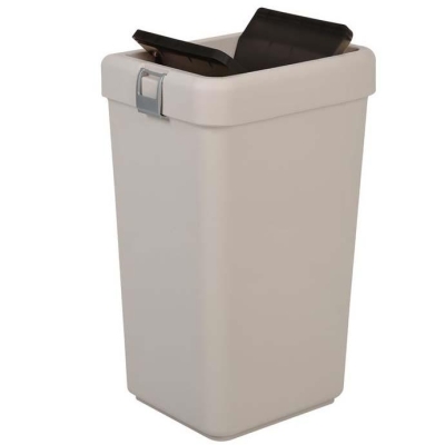 MOTEK - Motek Çöp Kutusu Comfort Kilitli Çöp Kovası Bej 40 Litre